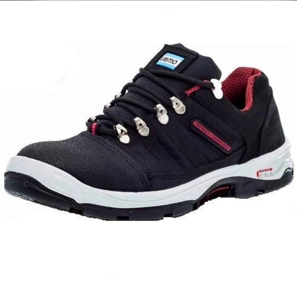 Zapatilla de seguridad Ombú Krypton – puntera de acero, cuero flor/nobuck, suela PU bidensidad antideslizante