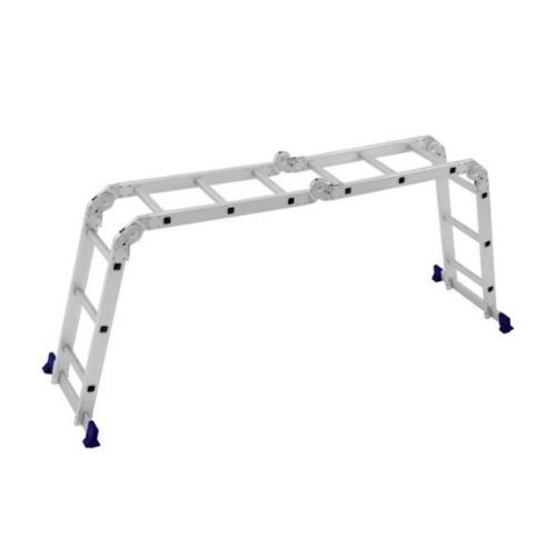 Escalera de aluminio multifuncional 4 tramos de 3 escalones