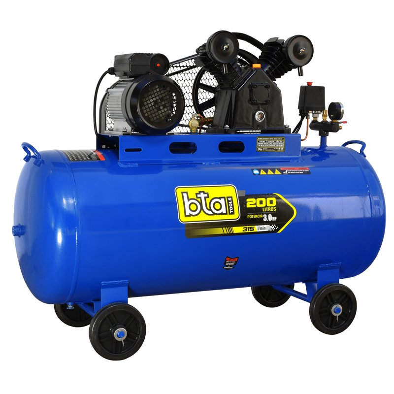 Compresor de Aire BTA 200 Litros 3HP