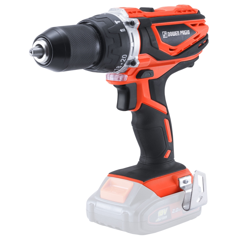 Taladro percutor a batería recargable reversible Dowen Pagio 13 mm Flex One – 18 V con maletín