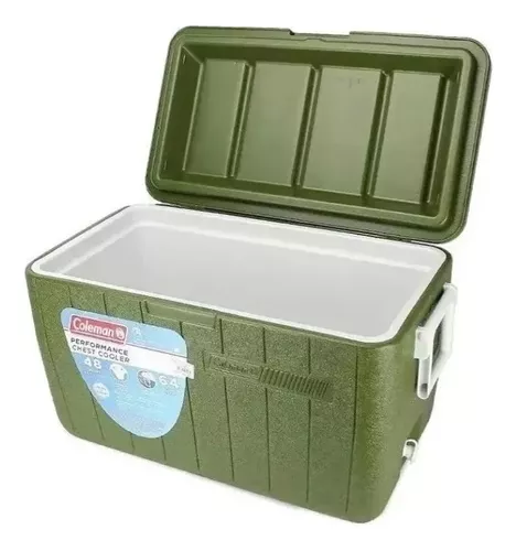 Conservadora portátil Coleman Beach – 48QT (45,4 L), 63 latas, desagote y manijas
