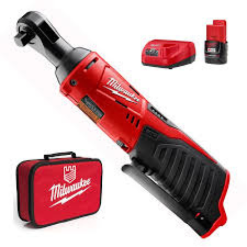 Llave crique a batería Milwaukee 2457‑159A – 3/8″ M12 con batería y cargador