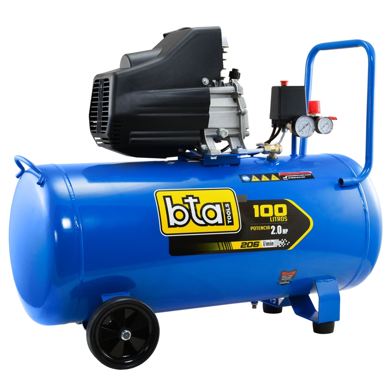 Compresor BTA Y-CA2-100/6 – 100 L, 2 HP, 206 L/min, 8 bar, 220 V mando directo