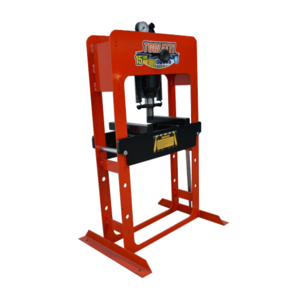 Prensa hidráulica de banco Torletti 15 tn – Compacta y robusta para taller
