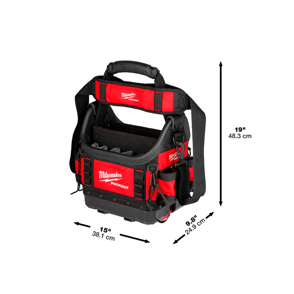 Bolso Porta Herramientas Abierto Milwaukee Packout 4822‑8311 – 10″ Estructurado
