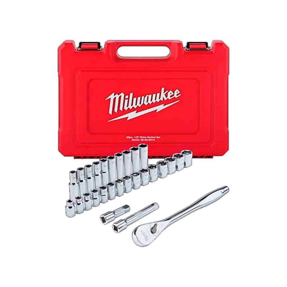 Juego de bocallaves Milwaukee 48‑22‑9510 – 28 piezas métricas 1/2"