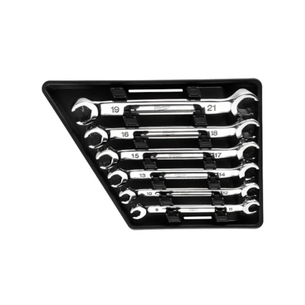Juego de Llaves Doble Boca Milwaukee 6 pzas – Flare Nut Métricas