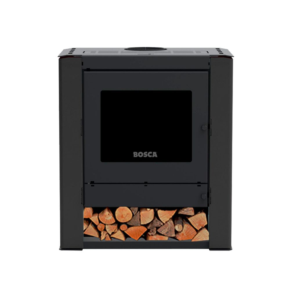 Estufa a Leña Bosca Gold 500 Black Vision – 12 kW para hasta 220 m²