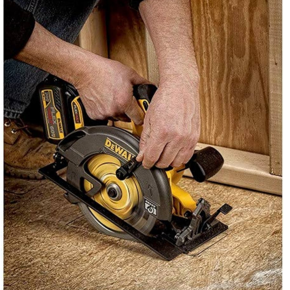 Sierra Circular Inalámbrica DEWALT 60 V MAX DCS575T2 – 7‑1/4″ (184 mm) Kit 2 baterías