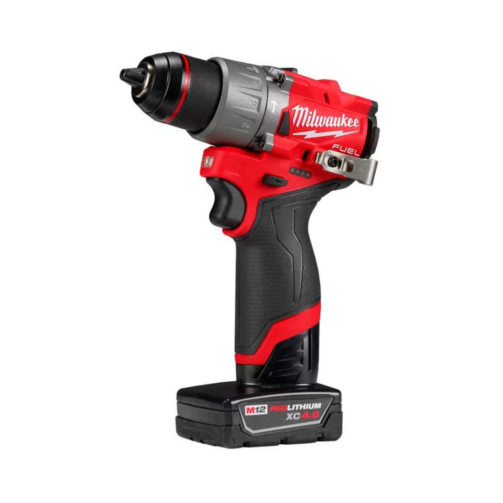 Taladro Atornillador Percutor Milwaukee M12 FUEL 3404‑259A – 12V con Baterías y Cargado
