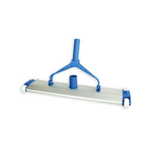 Limpiafondo de aluminio 35 cm – 4 ruedas y cepillo, para mango 32 mm y manguera 1½"