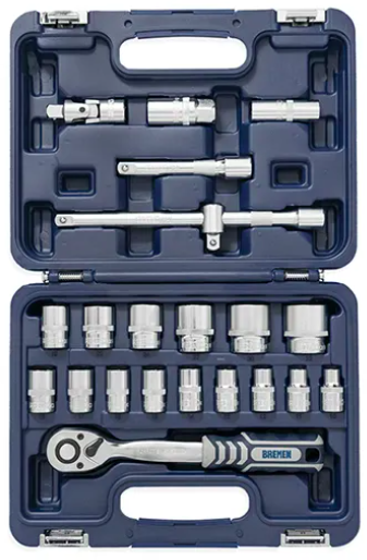 Juego de bocallaves Bremen con accesorios 1/2 22 piezas