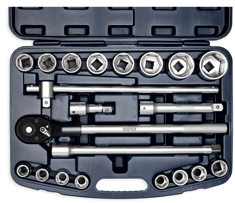 Juego de bocallaves Bremen con accesorios 3/4 21 piezas